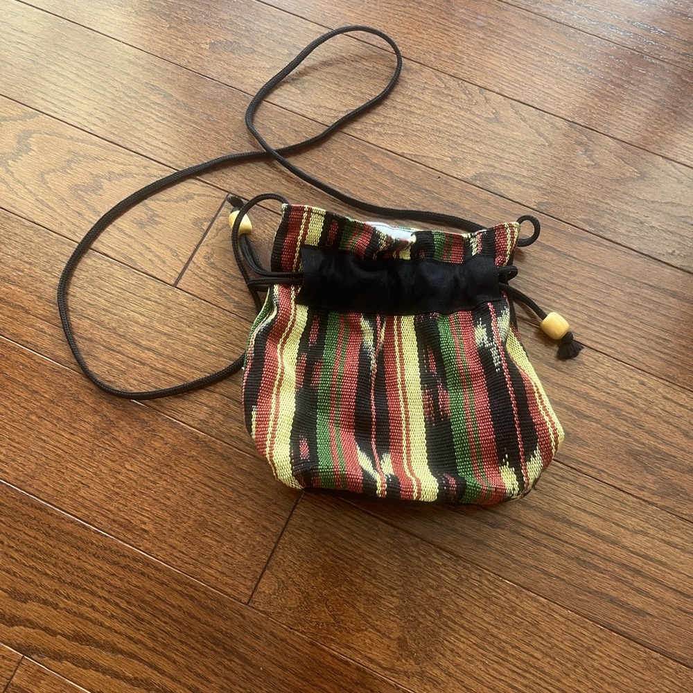 Striped Multicolor Drawstring Bag